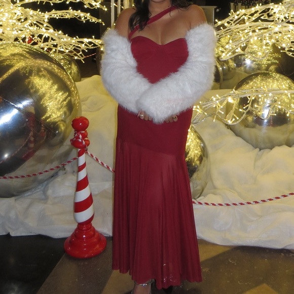 SERENE SWAY STRAPLESS MAXI DRESS RED - Picture 3 of 3